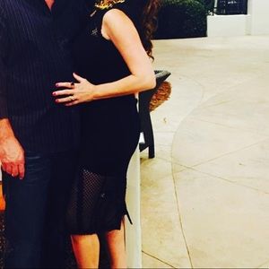 Embroidered dress black